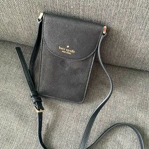 Kate Spade North South Flap Phone Crossbody Black